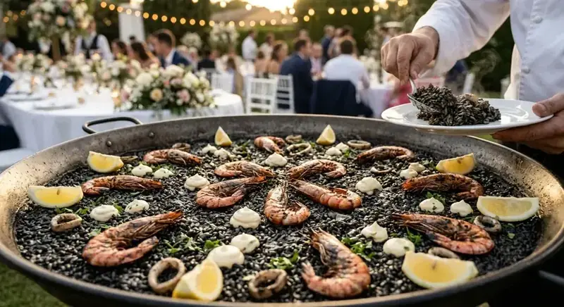 Arroz Negro — plato de nuestra carta de catering