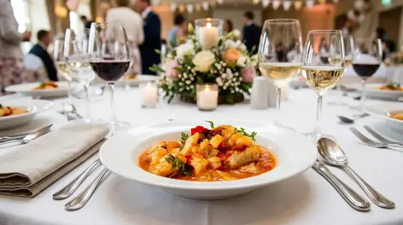 Bacalao ajoarriero — plato de nuestra carta de catering