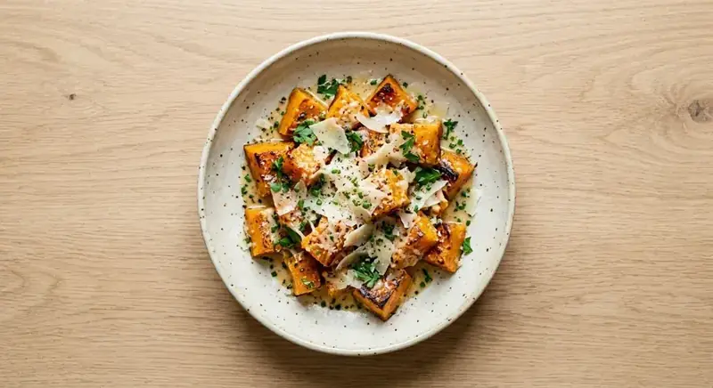 Calabaza con parmesano — plato de nuestra carta de catering