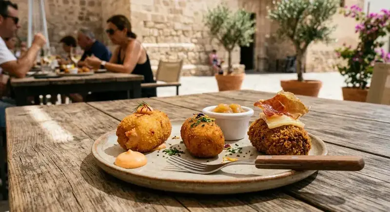 Croquetas surtidas: Gamba roja, Cochinillo, Serranito.. — plato de nuestra carta de catering