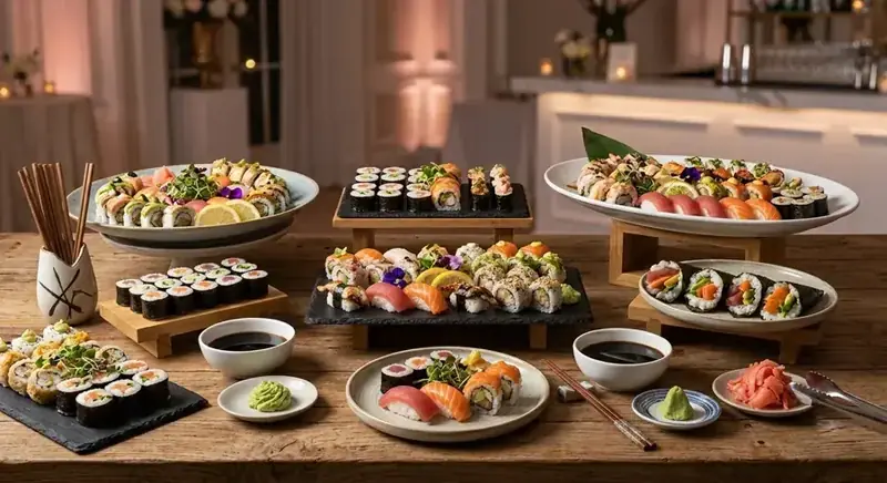 Mesa temática Sushi — plato de nuestra carta de catering