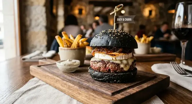 Mini Burger de Buey & Rulo de Cabra — plato de nuestra carta de catering