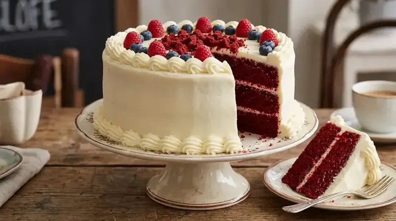 Tarta Red Velvet — plato de nuestra carta de catering